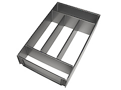 Лоток OrgaTray 610 для столових приборів для шухляд Hettich InnoTech Atira 470x450 сріблястий (9194881)