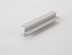 Врезной торцевой алюминиевый профиль-ручка Н1 алюминий под плиту 18мм 