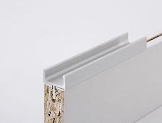 Врезной торцевой алюминиевый профиль-ручка Н1 алюминий под плиту 18мм длина 5950мм