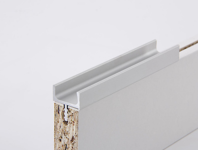 Врезной торцевой профиль ручка Н1 алюминиевый L=5950мм алюминий (серебро) для плиты 18мм