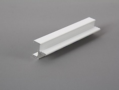 Торцевий алюмінієвий профіль-ручка Н1 білий під плиту 18мм