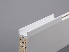 Врезной торцевой алюминиевый профиль-ручка Н1 белый 18мм