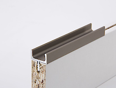 Врезной торцевой алюминиевый профиль-ручка Н1 инокс под плиту 18мм длина 5950мм