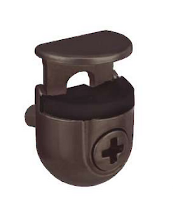 Полкодержатель для стеклянных полок Peki Italiana Ferramenta под запрессовку бронза