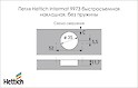 Схема сверления и монтажа петли Hettich Intermat 9973 быстросъемной накладной, без пружины, угол открывания 110 град.