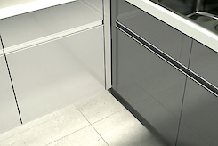 Врізний торцевий алюмінієвий профіль ручка UKW 3 Zobal