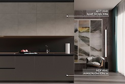 Ламіноване ДСП Alvic 18мм Syncron Spatt 02 Gris 3086