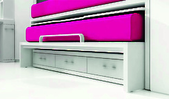 Меблевий ролик врізний OgTM серії Hide Nylon, сірий