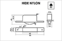 Меблевий ролик врізний OgTM серії Hide Nylon, сірий