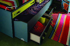 Меблевий ролик OgTM серії ON / OFF ZAMA 18мм зі стопором алюміній / сірий