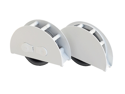 Меблевий ролик OgTM ON/OFF ZAMA 1.2, 18мм, білий/сірий