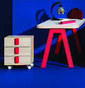 Меблевий ролик OgTM серії Formula 40 Nylon зі стопором білий/зелений