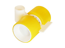 Меблевий ролик OgTM FORMULA 40 NYLON 2.4, білий/жовтий