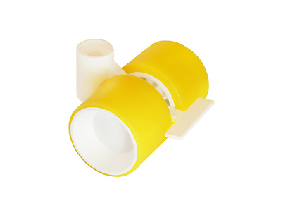 Меблевий ролик OgTM FORMULA 40 NYLON 2.4, білий/жовтий