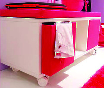 Меблевий ролик OgTM серії Formula 40 Nylon зі стопором білий/жовтий