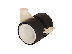 Меблевий ролик OgTM серії Formula 60 Nylon зі стопором білий/чорний