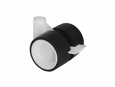 Мебельный ролик OgTM FORMULA 60 NYLON 3.2, белый/черный