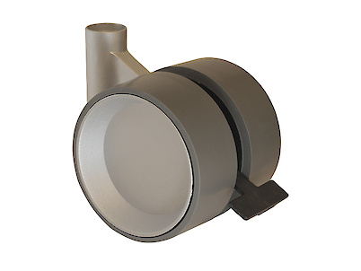 Меблевий ролик OgTM FORMULA 80 NYLON 4.1, алюміній/сірий