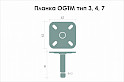 Планка 62x62 тип 3,4,7 для мебельных роликов OGTM