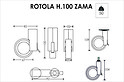 Меблевий ролик OgTM серії Rotola 100 Zama зі стопором алюміній / сірий
