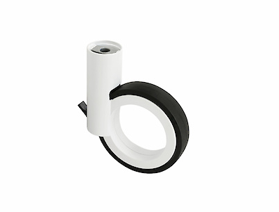 Меблевий ролик OgTM ROTOLA H.100 ZAMA 6.2, білий/чорний