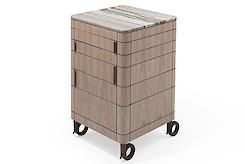 Меблевий ролик OgTM серії Rotola 150 Zama зі стопором білий/чорний