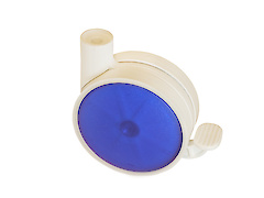 Меблевий ролик OgTM серії Disky2 зі стопором блакитний/білий