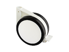 Меблевий ролик OgTM серії ROLL 10 Nylon зі стопором білий / чорний