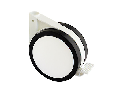 Меблевий ролик OgTM ROLL 10 NYLON 9.1, білий/чорний