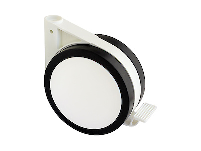 Меблевий ролик OgTM ROLL 12 NYLON 10.1, білий/чорний