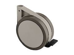 Меблевий ролик OgTM серії ROLL 12 Nylon зі стопором сірий/сірий