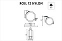 Меблевий ролик OgTM серії ROLL 12 Nylon зі стопором сірий/сірий