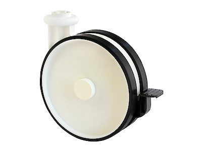 Меблевий ролик OgTM DUO 180 NYLON 11.1, білий/чорний