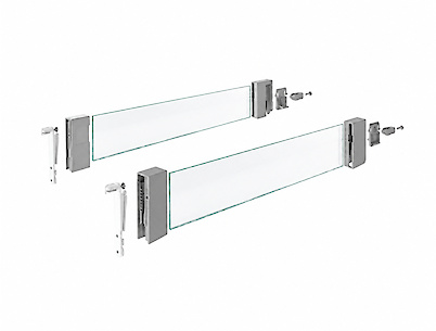 Комплект надставок на бок ящика Hettich InnoTech Atira DesignSide из стекла h=144 L=520 серый