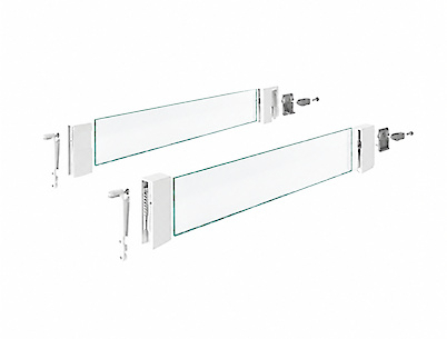 Комплект надставок на бок ящика Hettich InnoTech Atira DesignSide из стекла h=144 L=520 белый
