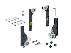 Комплект роликов без демпфера Silent System, на одні двері, SlideLine M