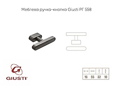 Мебельная ручка-кнопка Giusti РГ 558 WPO786.016.00N7