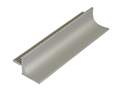 Профіль у верхній модуль для фасадів без ручок алюмінієвого кольору (Профіль ФБР)  Колір: алюміній