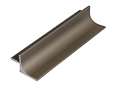 Профіль у верхній модуль для фасадів без ручок кольору коньяк (Профіль ФБР)