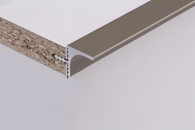 Профиль в верхний модуль для фасадов без ручек (ФБР)  L=5950 мм инокс (коньяк)