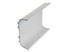 Профіль алюмінієвий для фасадів без ручок С-подібний білого кольору (Профіль ФБР С)