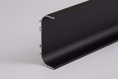 Профиль C образный для фасадов без ручек (ФБР) L=5950 мм черный