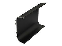 Профиль алюминиевый для фасадов без ручек С-образный черного цвета (Профиль ФБР С)