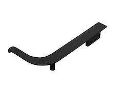 Заглушка права профілю L для фасадів без ручок (ФБР) чорний