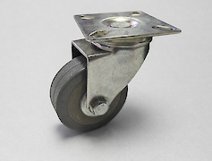 Ролик D-50 мм резиновый с пластиной