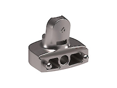 Кріплення газового ліфта K12 Italiana Ferramenta до фасаду з алюмінієвого профілю під прикручування в кольорі нікель