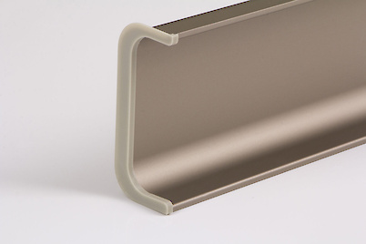 Заглушка профиля C для фасадов без ручек (ФБР) инокс (коньяк)