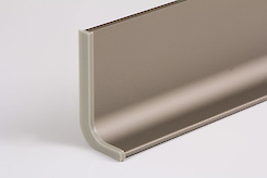 Заглушка левая в цвете инокс (коньяк) к профилю ФБР L-образному