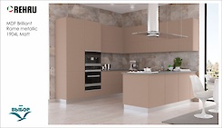 MDF-панель Rehau 19.6мм Rauvisio Brilliant Rame metallic 1904L MT (Серебристый мокка)