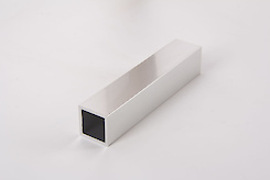 Труба квадратная пустотелая 20х20х2мм алюминий полированный, 5,95м